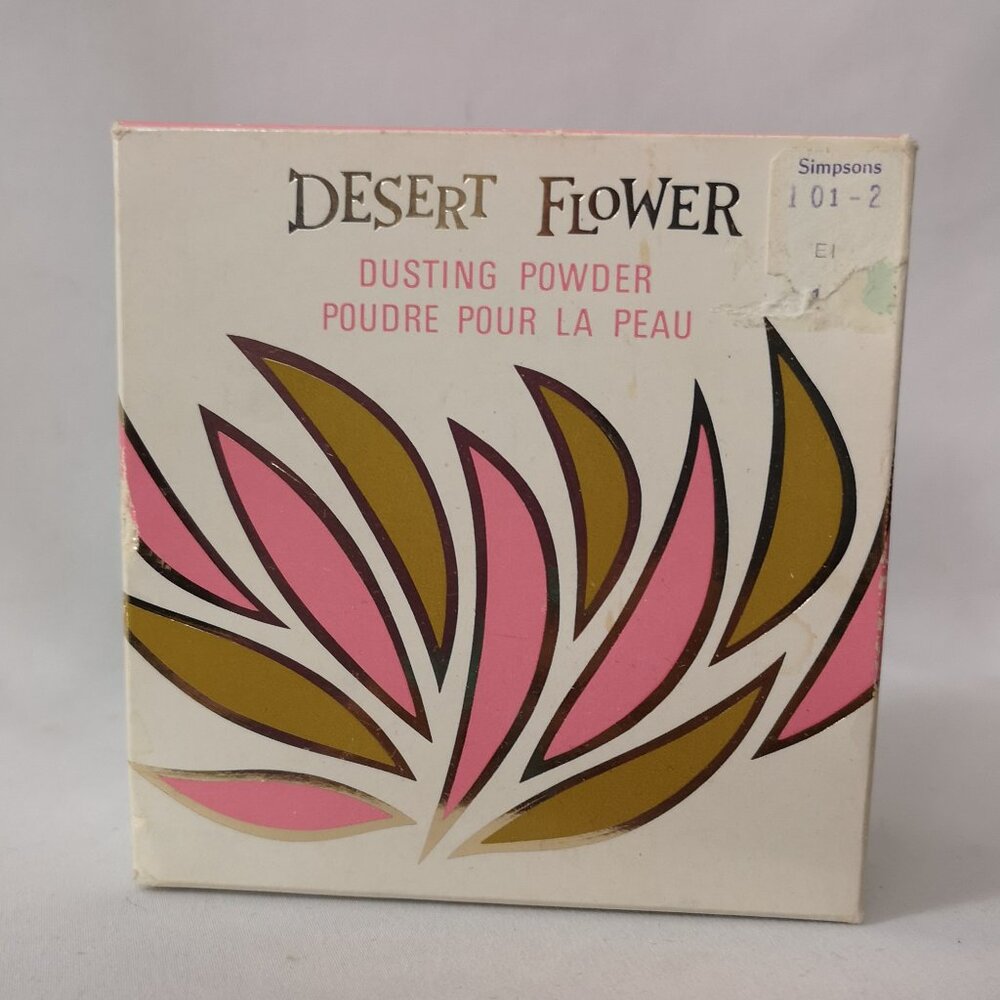 Hard to Find New Old Stock Vintage Desert Flower Powder Art Deco Box Design